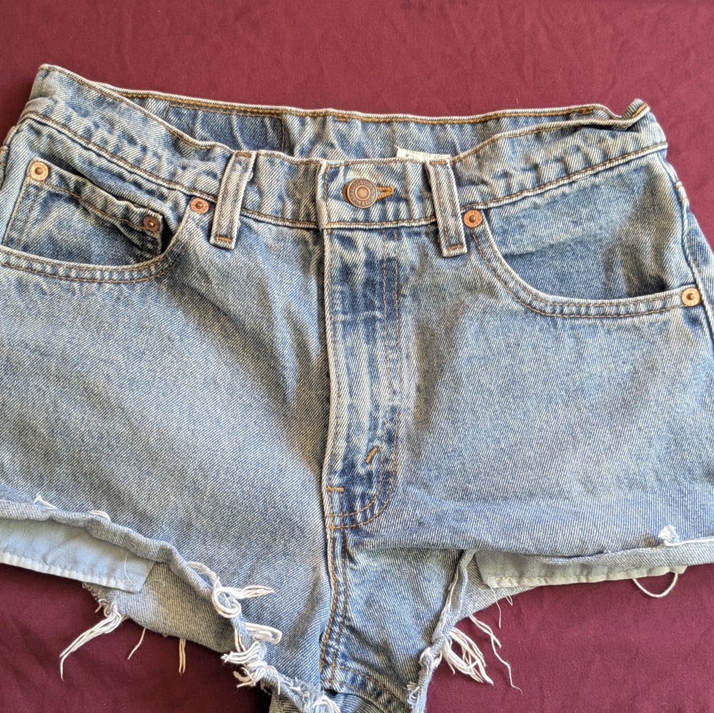Levi's Light Blue Denim Cutoff Jean Shorts
